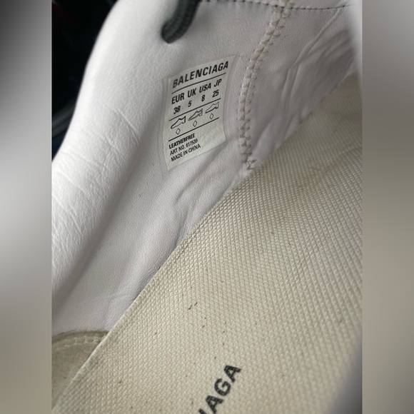 Balenciaga women’s Zen Sneaker MATT LEATH BLACK/ WHITE | Size: C 38 USA SIZE : 8 - Picture 8 of 10